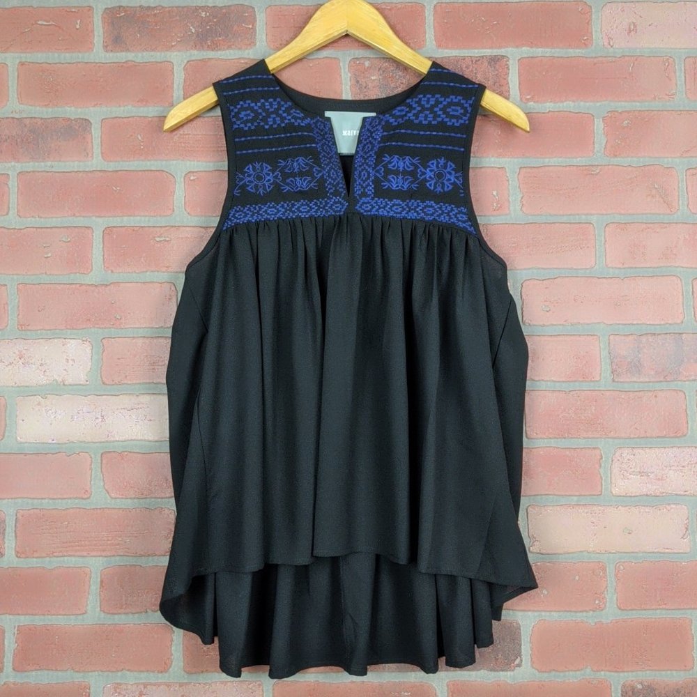 Anthropologie Maeve Embroidery Tank Tunic